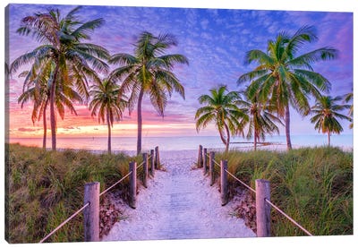 Key West Beauty Panoramic Canvas Art Print - Susanne Kremer