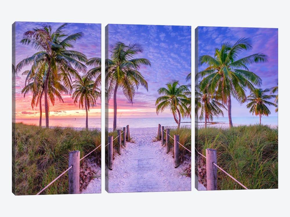 Key West Beauty Panoramic by Susanne Kremer 3-piece Canvas Artwork