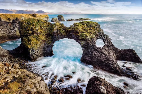 Large | 37"-48": Natural Arch near Arnastapi  by Susanne Kremer
