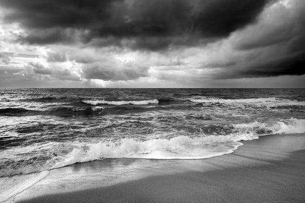 Sandy Beaches: Stormy Waves Noir by Susanne Kremer