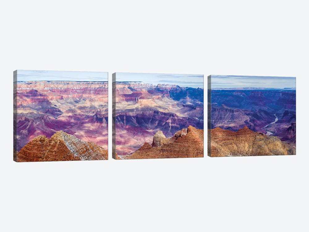 Navajo Point South Rim Grand Canyon  by Susanne Kremer 3-piece Canvas Art Print