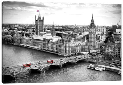 Big Ben and Palace of Westminster V  Canvas Art Print - Castle & Palace Art