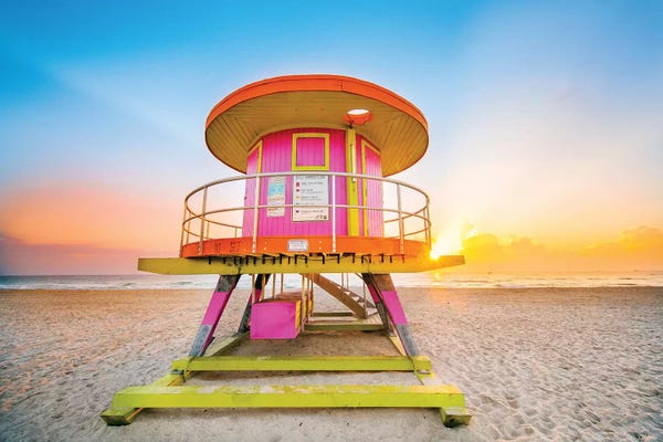 Miami: Ocean Drive Lifeguard House South Beach I by Susanne Kremer