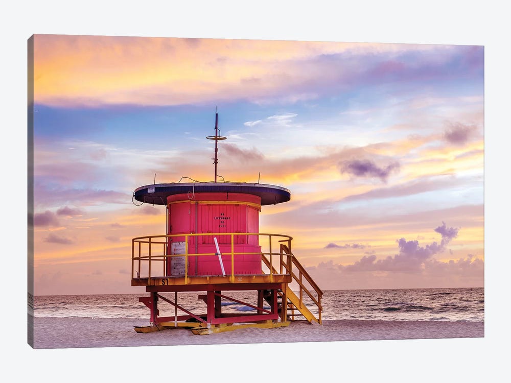 Ocean Drive Lifeguard House South Beach II by Susanne Kremer 1-piece Canvas Print