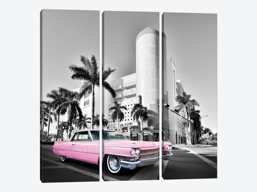 Vintage Miami by Susanne Kremer 3-piece Canvas Artwork