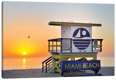 Ocean Drive Lifeguard House South Beach V Canvas Art Print - Miami Art