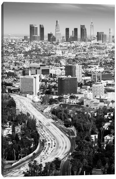 L.A Skyline Canvas Art Print - Los Angeles Art