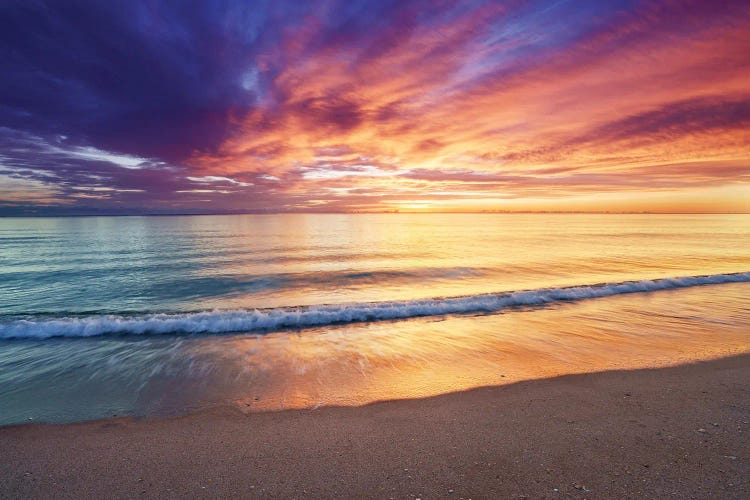 Vibrant Sunrise Reflection Miami by Susanne Kremer wall art