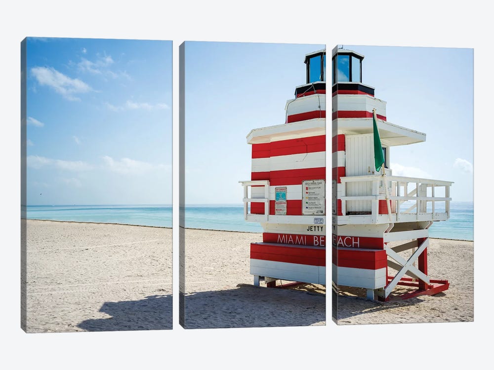Ocean Drive Lifeguard House South Beach VIII by Susanne Kremer 3-piece Art Print