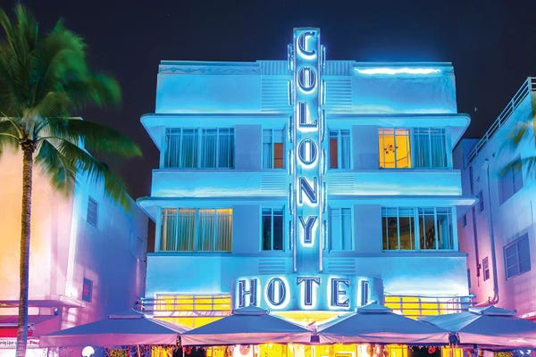 Signs: Ocean Drive, Colony Hotel I by Susanne Kremer