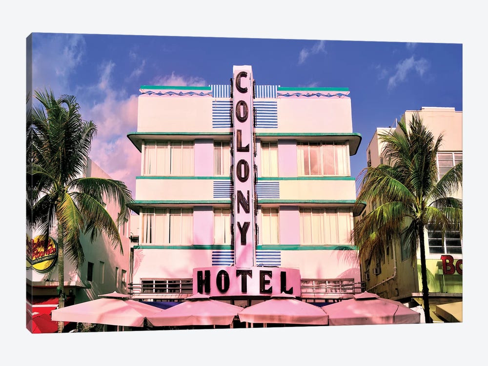 Ocean Drive, Colony Hotel II by Susanne Kremer 1-piece Canvas Artwork