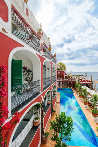 Positano Holiday by Susanne Kremer framed canvas print