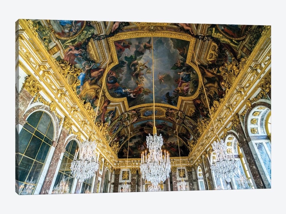 Palace of Versailles, Hall of Mirrors  by Susanne Kremer 1-piece Canvas Artwork