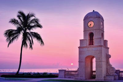 Palm Beach Sunrise  by Susanne Kremer framed canvas print