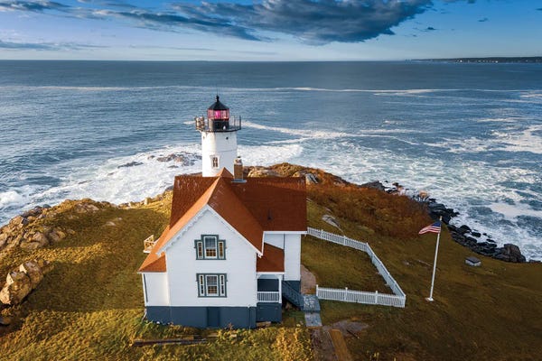 Maine: Cape Neddick Aerial by Susanne Kremer