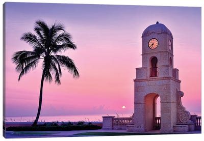 Palm Beach Sunrise  Canvas Art Print - Monochromatic Photography