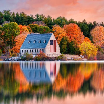 Fall Sunrise Massachusetts by Susanne Kremer framed wall art