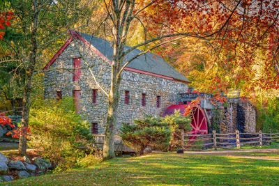 Grist Mill Sudsbury by Susanne Kremer framed wall art