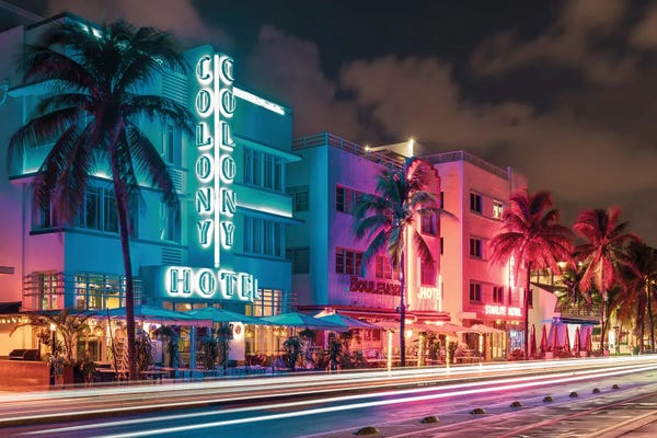 Miami: Ocean Drive Night Vibes by Susanne Kremer