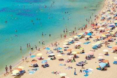 Beach Fun by Susanne Kremer framed wall art