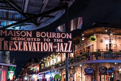 Bourbon Street Nightlife French Quarter  by Susanne Kremer art print