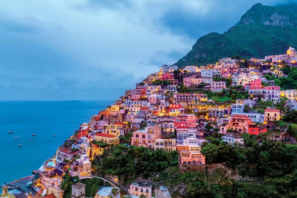 Coastal Villages & Towns: Positano, Illuminated  by Susanne Kremer