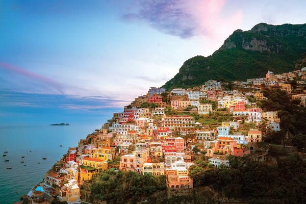 Coastal Villages & Towns: Positano, Sunset  by Susanne Kremer