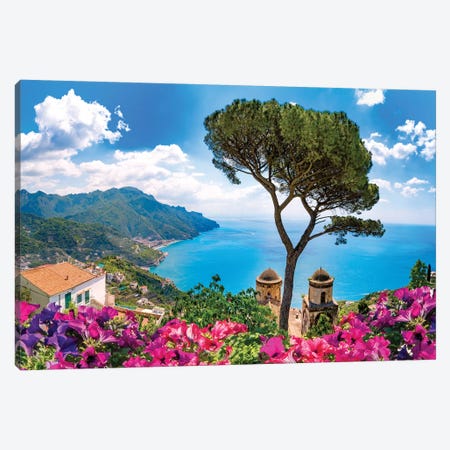 Ravello, View of Amalfi Coast II Canvas Print #SKR198} by Susanne Kremer Art Print