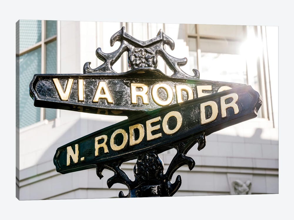 iCanvas Rodeo Drive Street Sign Art by Susanne Kremer Canvas Art Wall Decor ( places > North America > United States > California art) - 12x18 in