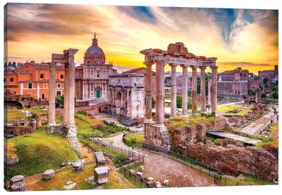 Roman Forum I Canvas Art Print - Urban Scenic Photography