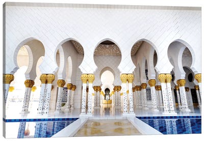 Sheikh Zayed Grand Mosque IV Canvas Art Print - Middle Eastern Culture