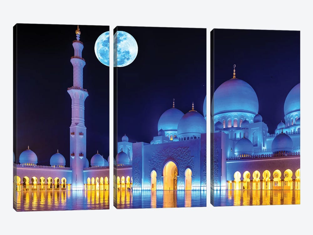 Sheikh Zayed Grand Mosque VIII 3-piece Canvas Art