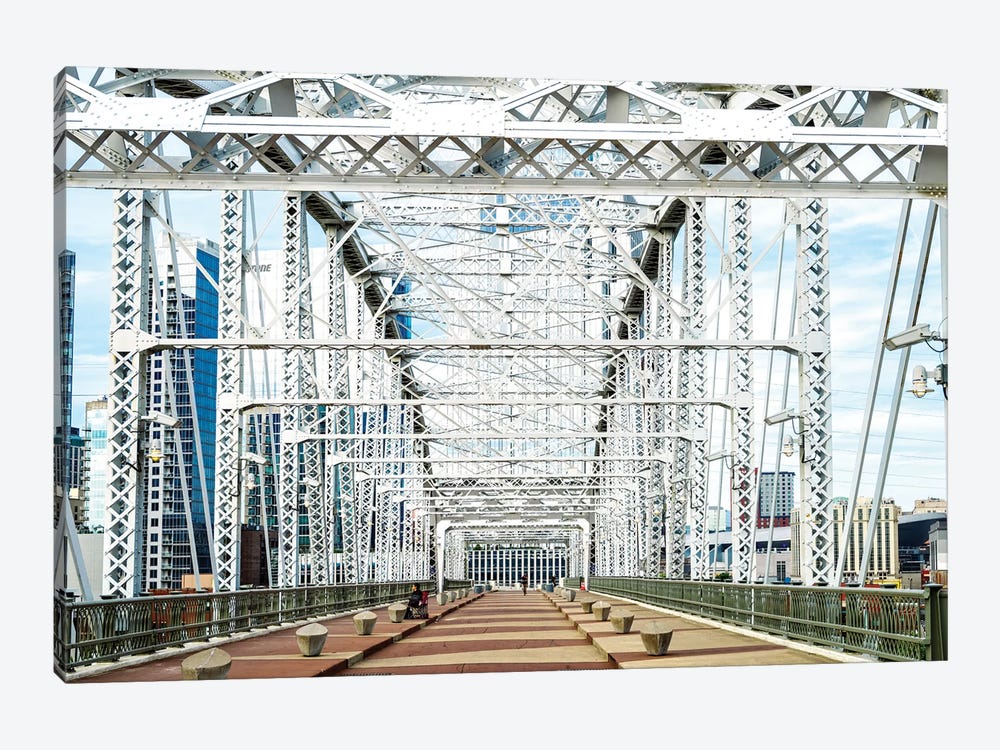 Shelby Pedestrian Bridge, Cumberland River  by Susanne Kremer 1-piece Canvas Art