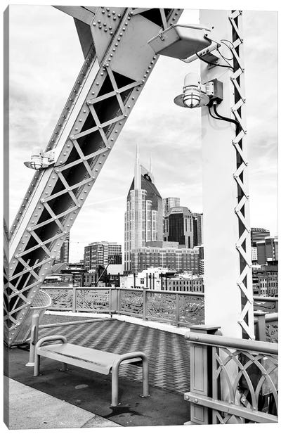 Skyline of Nashville  Canvas Art Print - Nashville Art