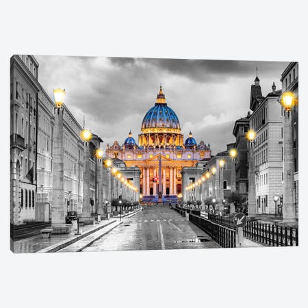St. Peters Basilica Vatican City  Canvas Print #SKR225} by Susanne Kremer Canvas Art