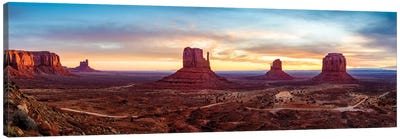 Sunrise Monument Valley Navajo Tribal Park  Canvas Art Print - Desert Art