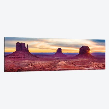 Sunrise Monument Valley Navajo Tribal Park  Canvas Print #SKR228} by Susanne Kremer Art Print