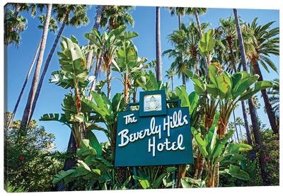 The Beverly Hills Hotel I Canvas Art Print - Signs