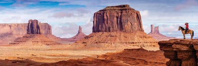 Tom Ford Point Navajo Man On Horse  by Susanne Kremer canvas print