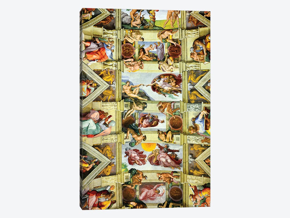 Vatican Museum Sistine Chapel, Ceiling Miachel Angelo  by Susanne Kremer 1-piece Canvas Art Print