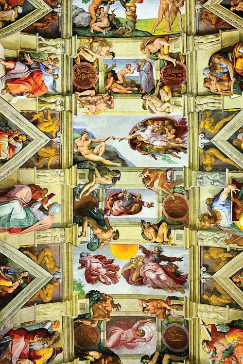 Vatican Museum Sistine Chapel, Ceiling Miachel Angelo  by Susanne Kremer wall art