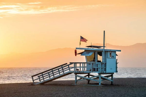 Beach Sunrises & Sunsets: Venice Beach Sunset  by Susanne Kremer