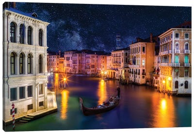 View of Grand Canal  Canvas Art Print - Veneto Art