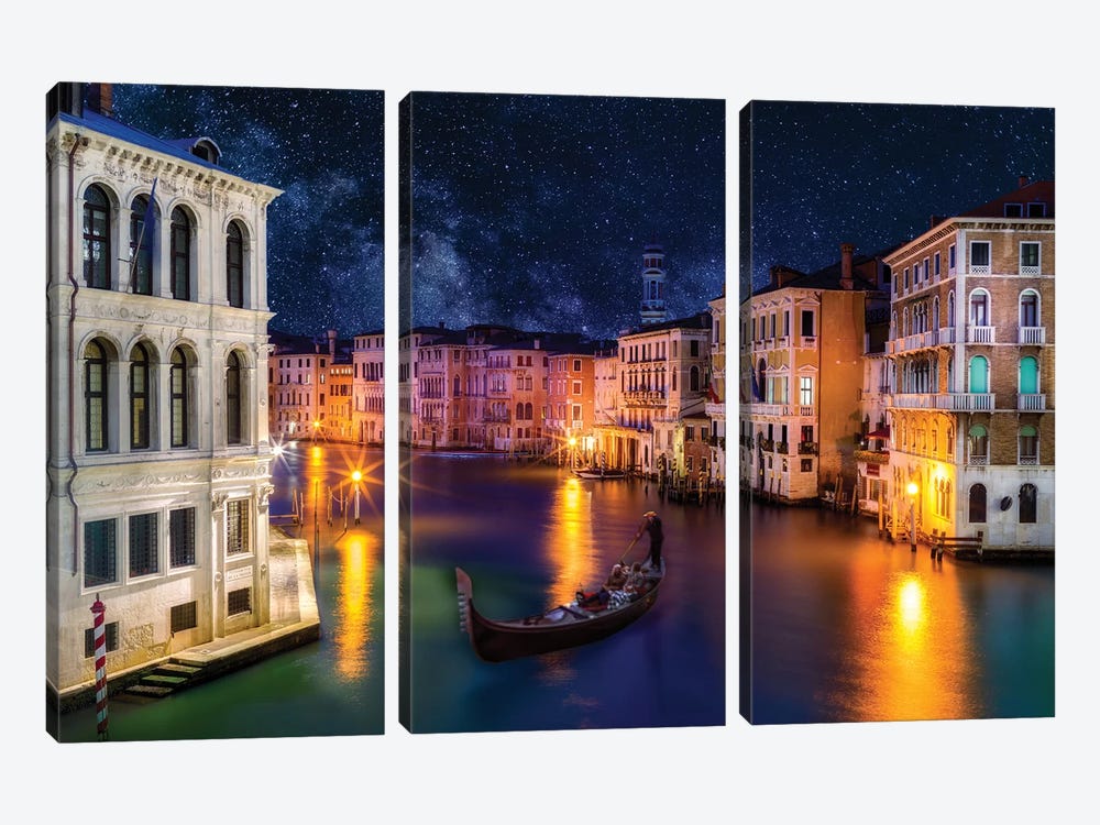 View of Grand Canal  by Susanne Kremer 3-piece Canvas Art