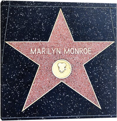 Walk of Fame, Marilyn Monroe Star  Canvas Art Print - Marilyn Monroe