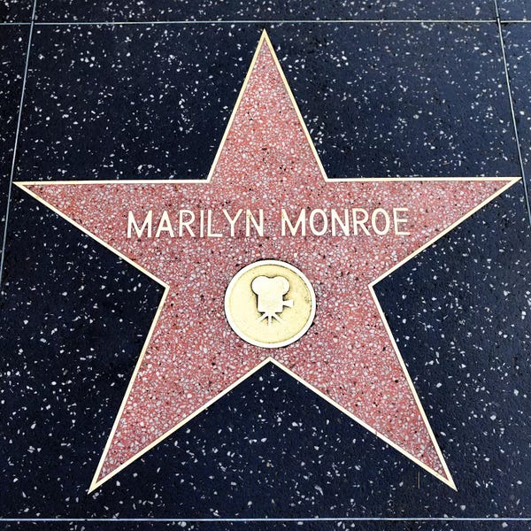 Typography: Walk of Fame, Marilyn Monroe Star  by Susanne Kremer