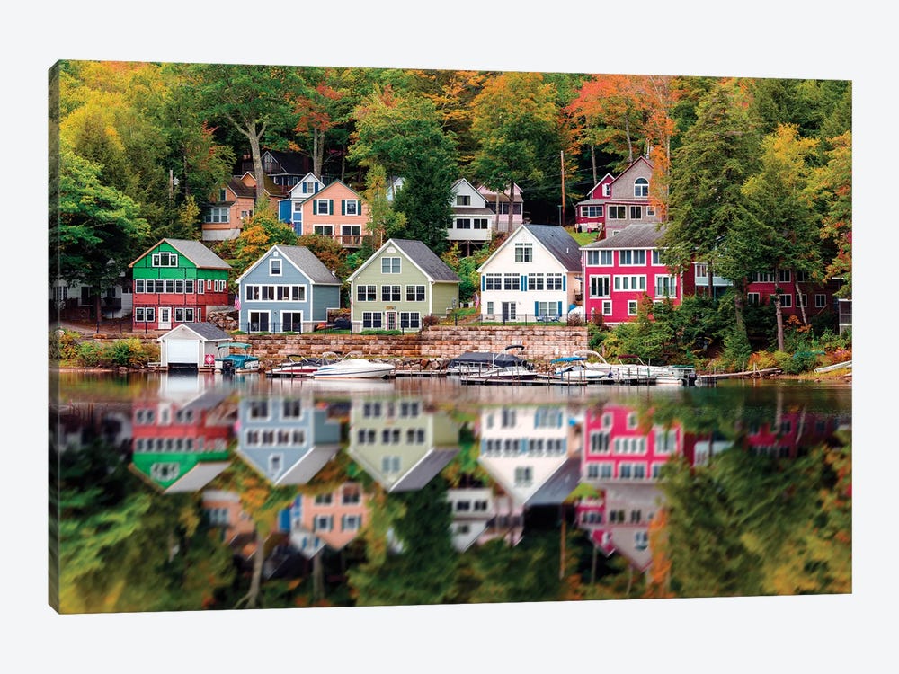 Wooden Homes Near Lake Winniepesaukee,New Hampshire New England by Susanne Kremer 1-piece Canvas Art