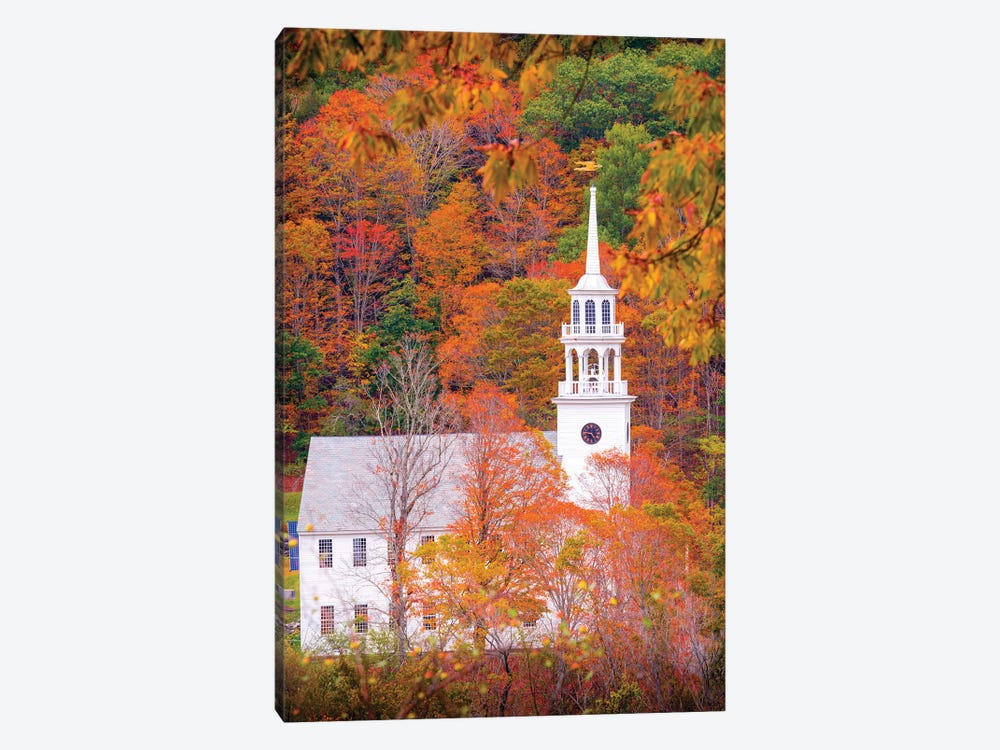 Church With Fall Foliage In Vermont New England by Susanne Kremer 1-piece Art Print