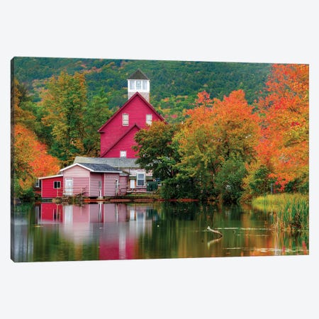 Old Mill Near Winniepesaukee Lake,New Hampshire New England Canvas Print #SKR276} by Susanne Kremer Canvas Art Print