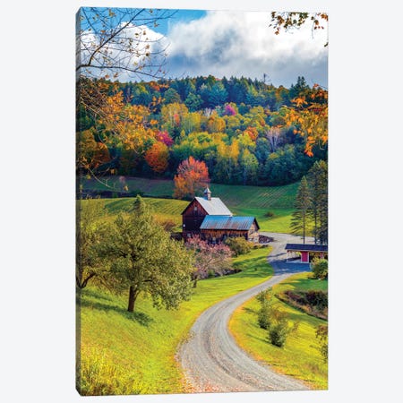 Farm In Woodstock Vermont New England In Autumn Canvas Print #SKR279} by Susanne Kremer Canvas Art